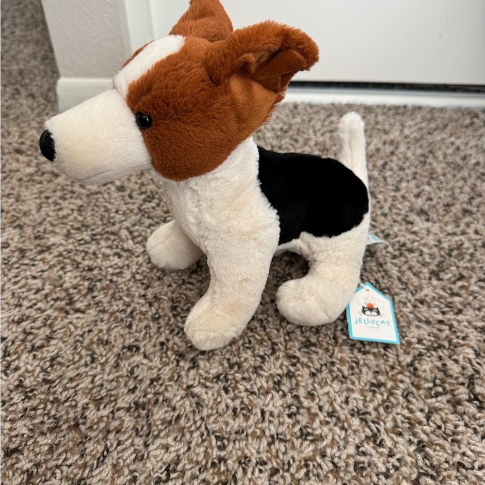 NWT Retired Jellycat Albert Jack Russell Dog Stuffed Animal